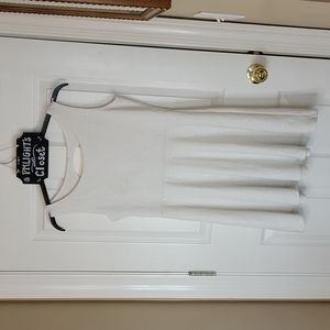 Charlotte Russe Dress Ivory XL Sleeveless Geometric Pattern